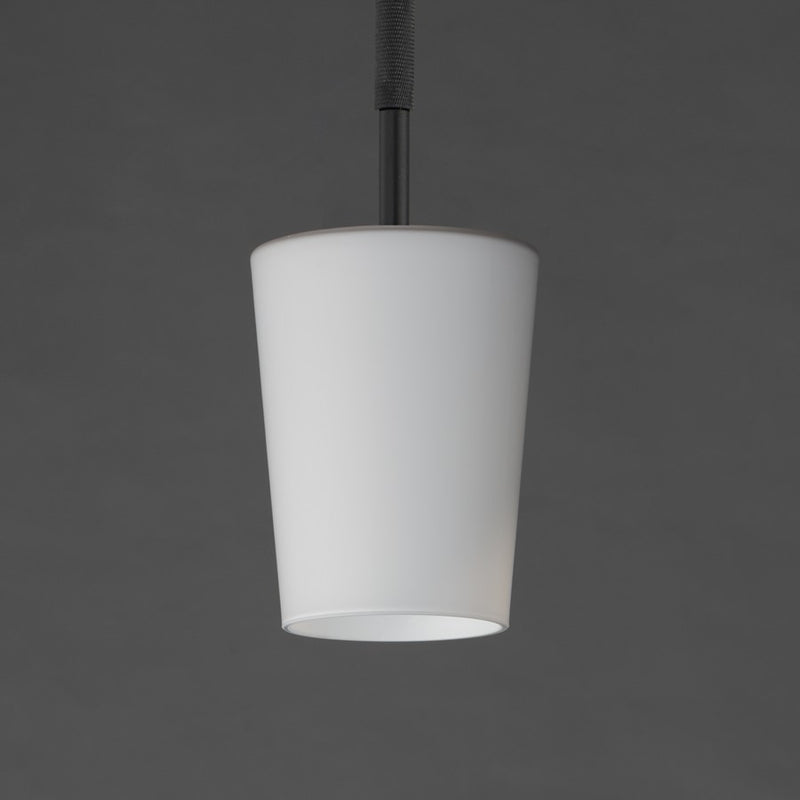 Maxim Lighting Durham 1 Light 10.5" Single Pendant, Black/White