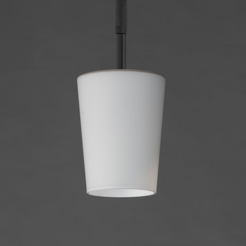 Maxim Lighting Durham 1 Light 10.5" Single Pendant, Black/White