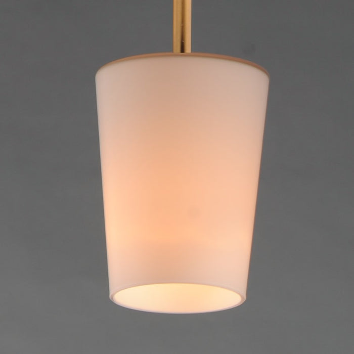Maxim Lighting Durham 1Lt 10.5" Single Pendant, Aged Brass/White