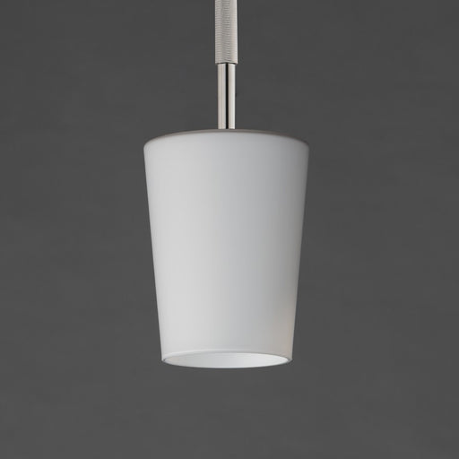 Maxim Lighting Durham 1Lt 10.5" Single Pendant, Polished Chrome/Wht