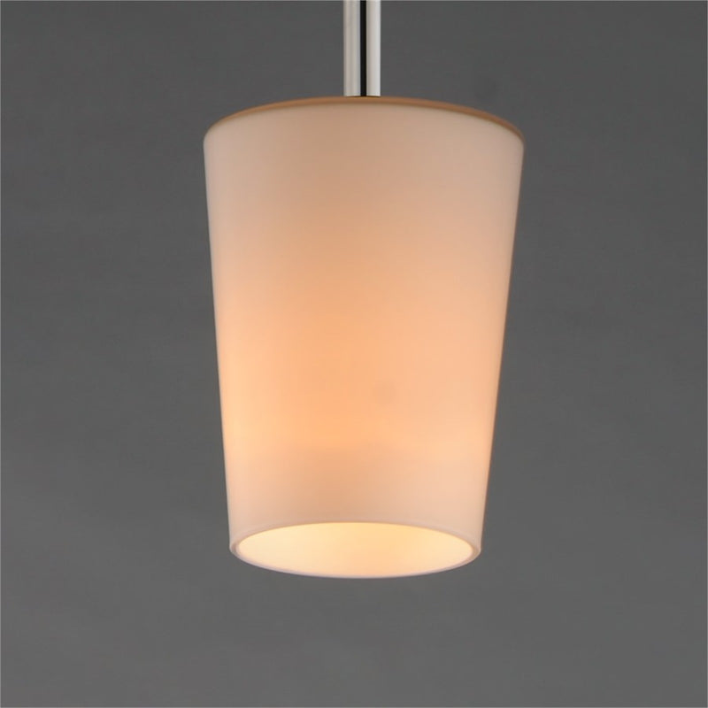 Maxim Lighting Durham 1Lt 10.5" Single Pendant, Polished Chrome/Wht