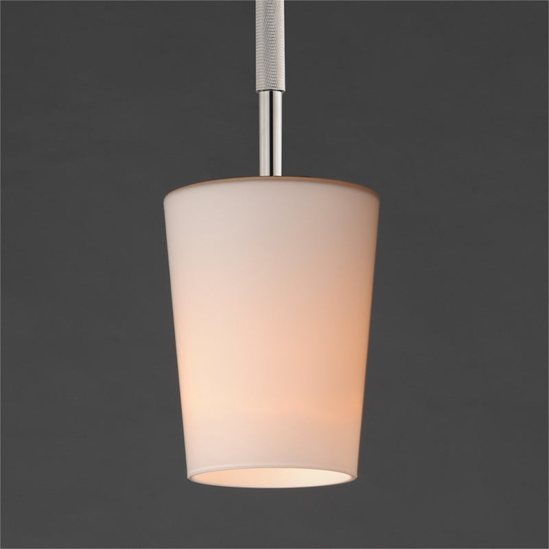 Maxim Lighting Durham 1Lt 10.5" Single Pendant, Polished Chrome/Wht