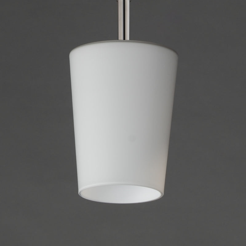 Maxim Lighting Durham 1Lt 10.5" Single Pendant, Polished Chrome/Wht