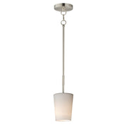 Maxim Lighting Durham 1Lt 10.5" Single Pendant, Satin Nickel/White - 92691WTSN