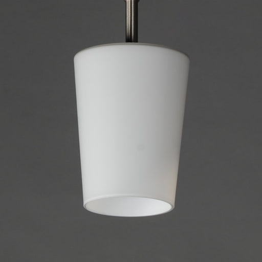 Maxim Lighting Durham 1Lt 10.5" Single Pendant, Satin Nickel/White