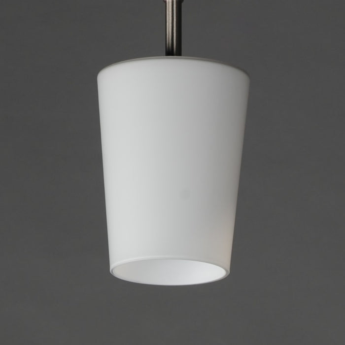 Maxim Lighting Durham 1Lt 10.5" Single Pendant, Satin Nickel/White