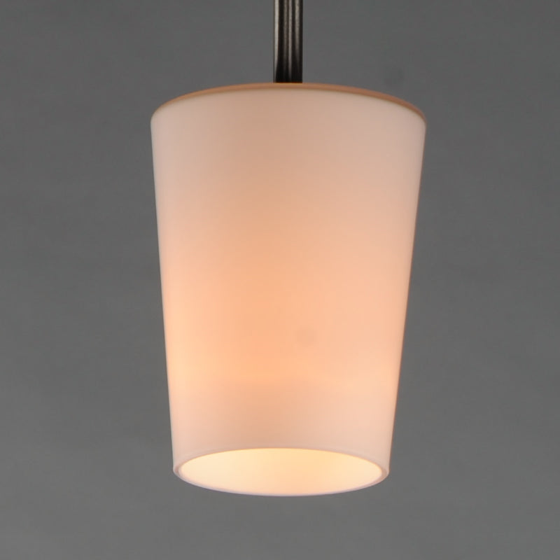 Maxim Lighting Durham 1Lt 10.5" Single Pendant, Satin Nickel/White