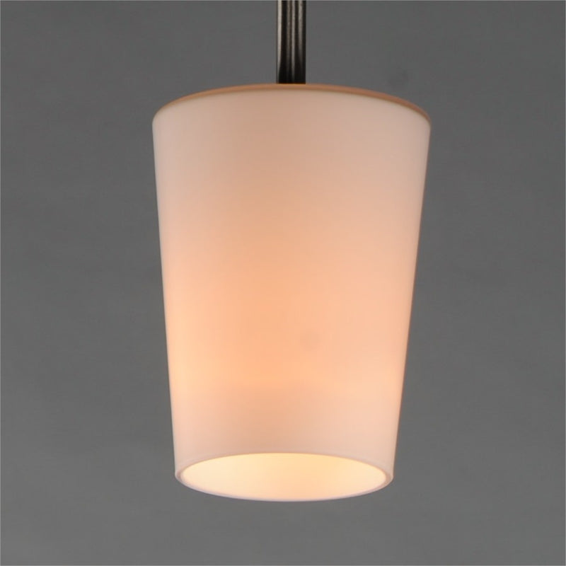 Maxim Lighting Durham 1Lt 10.5" Single Pendant, Satin Nickel/White