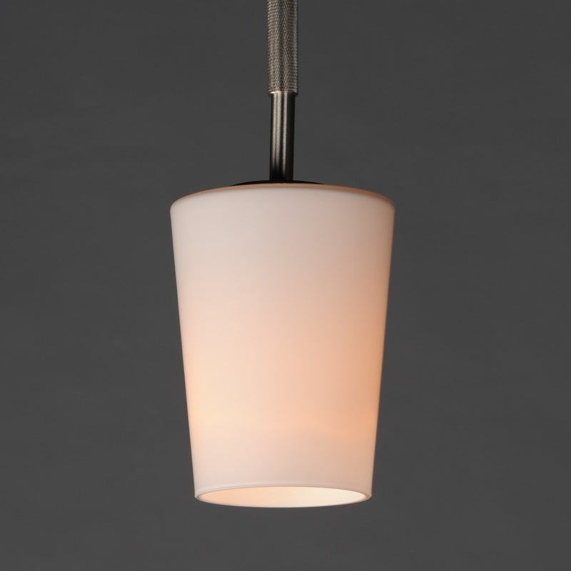 Maxim Lighting Durham 1Lt 10.5" Single Pendant, Satin Nickel/White