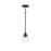 Maxim Lighting Hudson 1 Light 8" Mini Pendant, Black/Clear - 92880CLBK