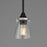 Maxim Lighting Hudson 1 Light 8" Mini Pendant, Black/Clear