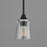 Maxim Lighting Hudson 1 Light 8" Mini Pendant, Black/Clear
