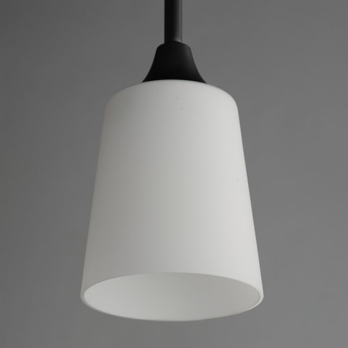 Maxim Lighting Hudson 1 Light 8" Mini Pendant, Black/Satin White