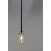 Maxim Lighting Goblet-Mini Pendant, Black/Satin Nickel