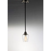 Maxim Lighting Goblet-Mini Pendant, Black/Satin Nickel