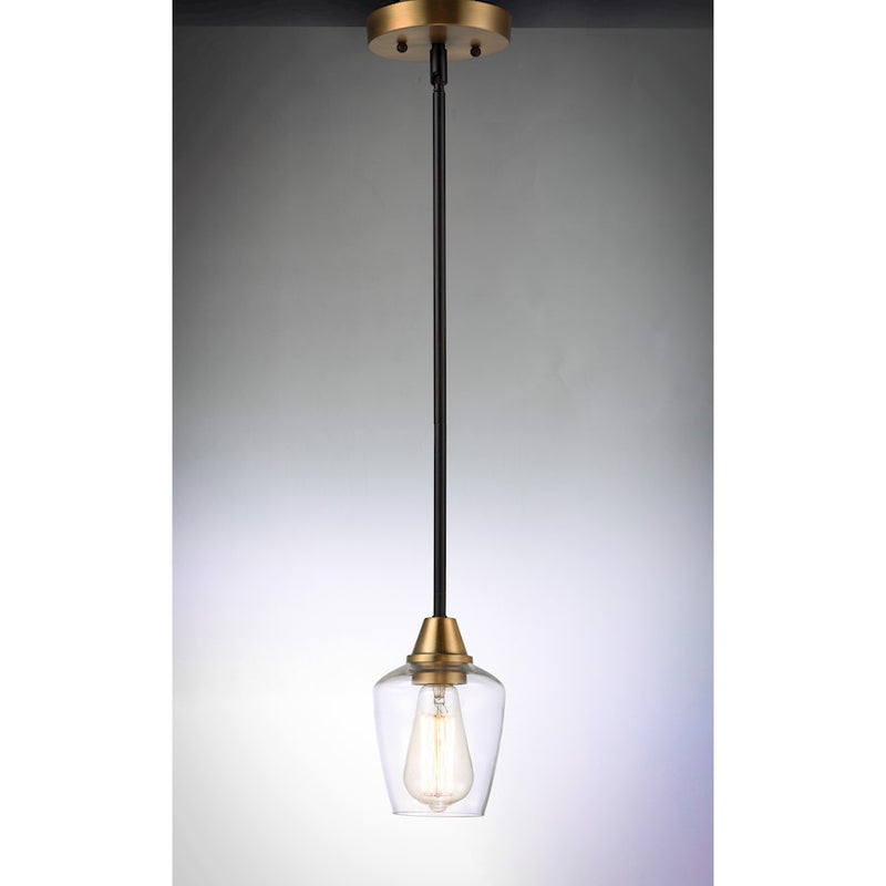Maxim Lighting Goblet-Mini Pendant, Bronze/Antique Brass