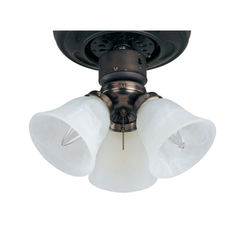 Maxim Lighting 12" 3-Light Ceiling Fan Light Kit, Bronze/Frosted