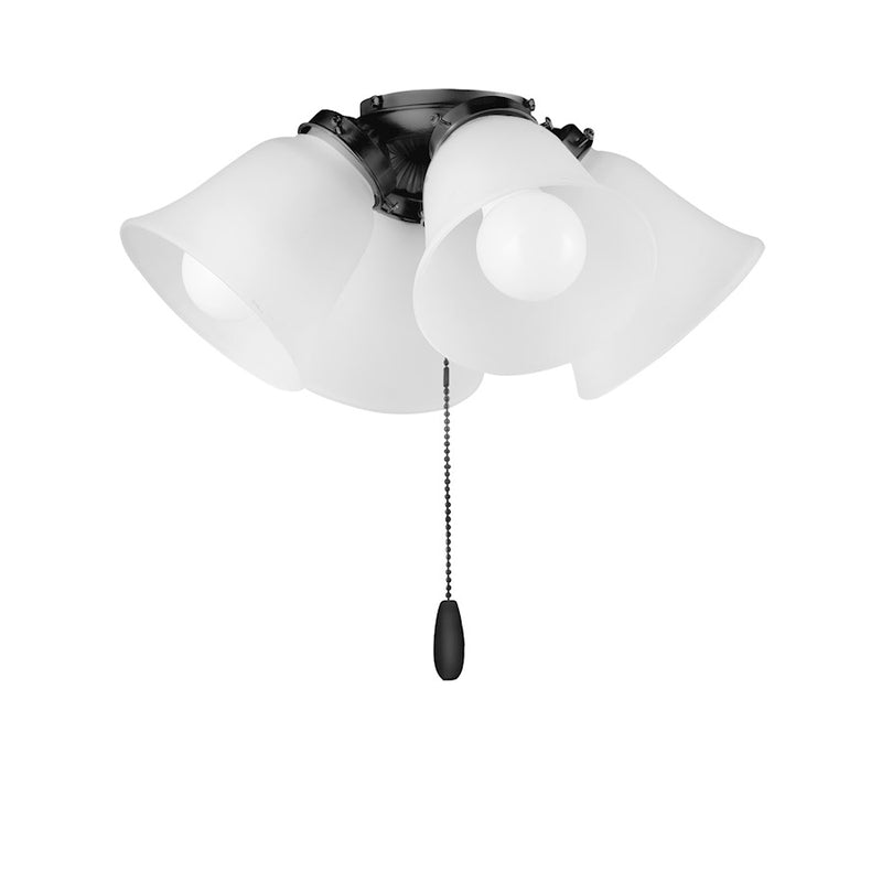 Maxim Lighting 4 Light Ceiling Fan Light Kit, Black/Frosted
