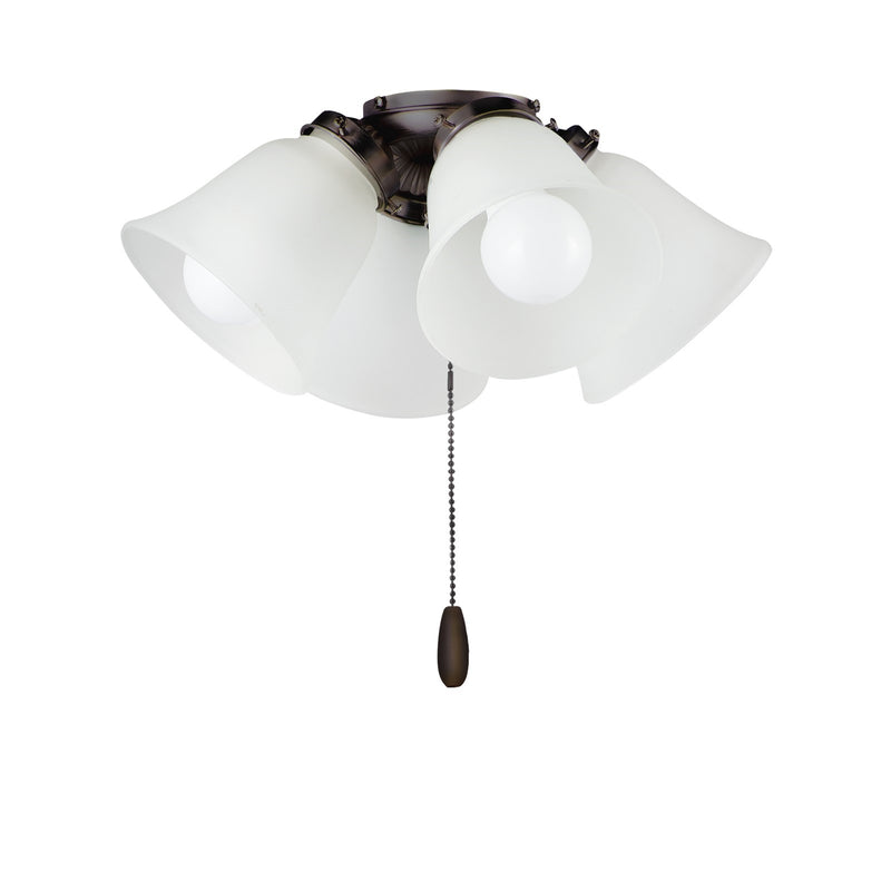 Maxim Lighting 4-Light LED Ceiling Fan Light Kit, Oil Rubbed Bronze