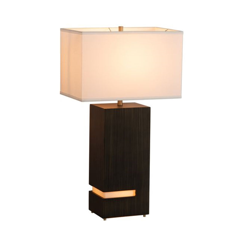 Nova California Zen 28in 2-Light Table Lamp | Modern Ebony and Weathered Brass | Living Room & Bedroom | 16 x 10 x 28 in | Model 100284BG