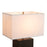 Nova California Zen Standing 2Lt 28" Table Lamp, Ebony/Brass/White