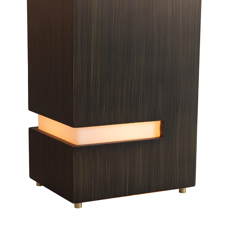 Nova California Zen 28in 2-Light Table Lamp | Modern Ebony and Weathered Brass | Living Room & Bedroom | 16 x 10 x 28 in | Model 100284BG
