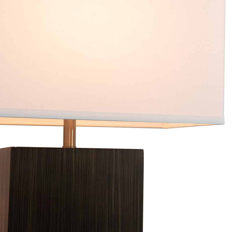 Nova California Zen 28in 2-Light Table Lamp | Modern Ebony and Weathered Brass | Living Room & Bedroom | 16 x 10 x 28 in | Model 100284BG