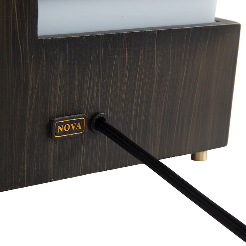 Nova California Zen 28in 2-Light Table Lamp | Modern Ebony and Weathered Brass | Living Room & Bedroom | 16 x 10 x 28 in | Model 100284BG