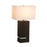 Nova California Zen Standing 2Lt 28" Table Lamp, Ebony/Brass/White