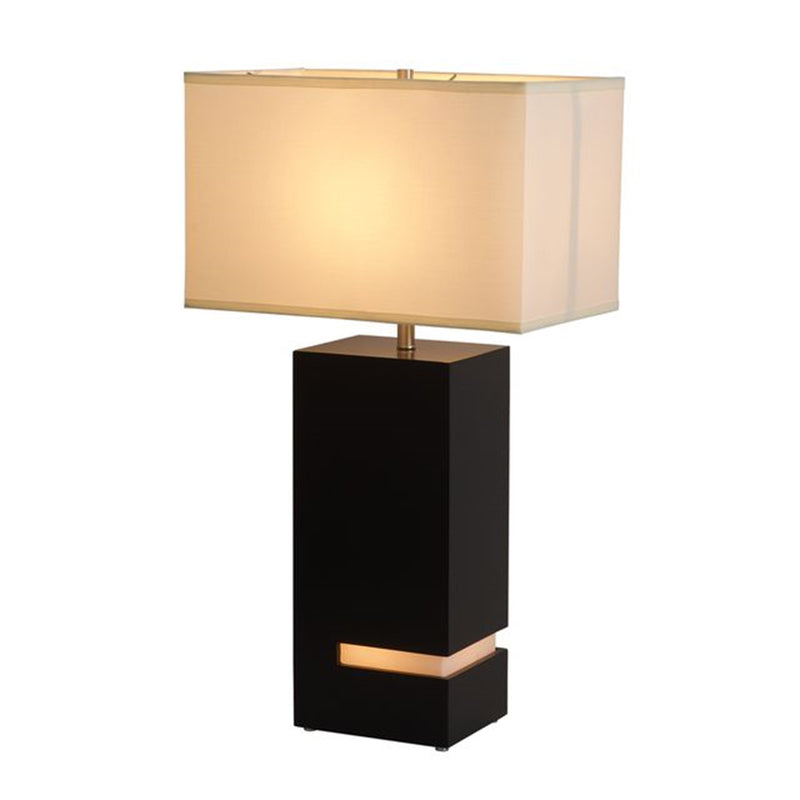 Nova California Zen Standing 2-Light Table Lamp | Modern Espresso and Brushed Nickel Wood | Living Room & Bedroom Ambient Light | Model 100284DB