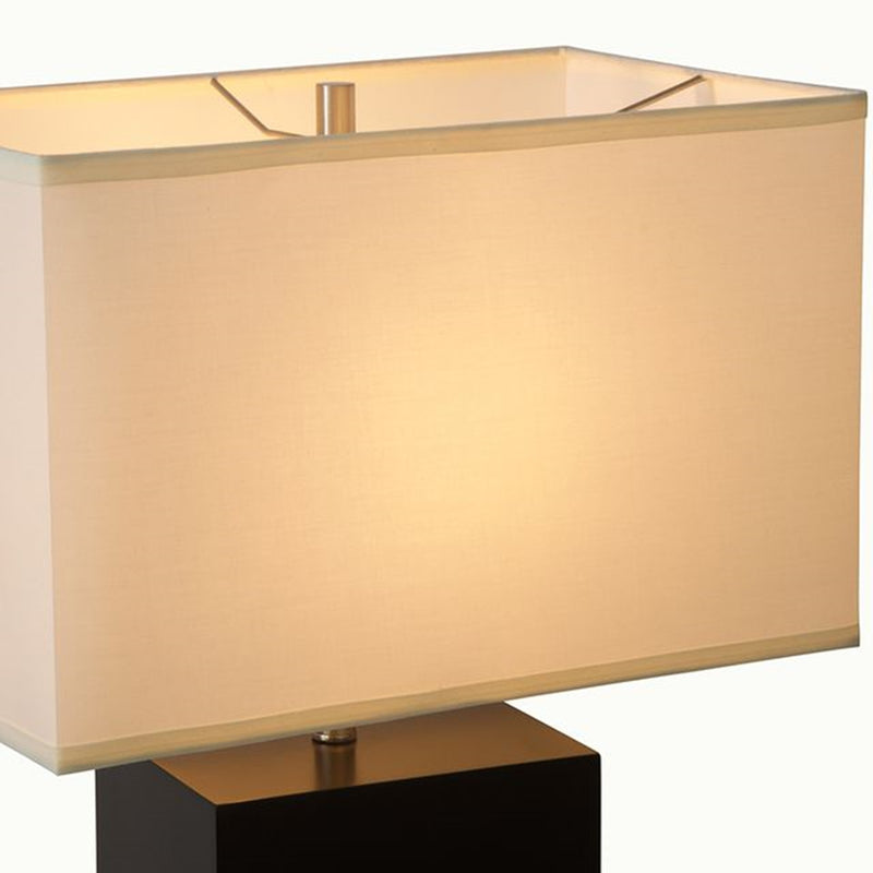 Nova California Zen Standing 2-Light Table Lamp | Modern Espresso and Brushed Nickel Wood | Living Room & Bedroom Ambient Light | Model 100284DB