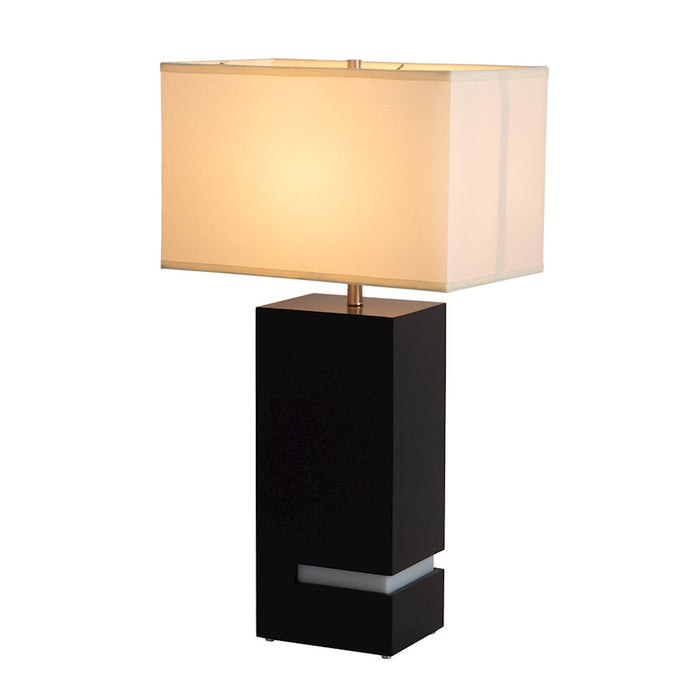 Nova California Zen Standing 2Lt Table Lamp, Espresso/Nickel/White