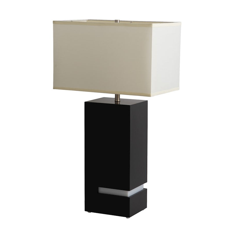 Nova California Zen Standing 2-Light Table Lamp | Modern Espresso and Brushed Nickel Wood | Living Room & Bedroom Ambient Light | Model 100284DB