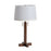 Nova California Swiss Cross 1 Light Table Lamp, Walnut/Brass/White