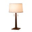 Nova California Taper 1 Light Table Lamp, Walnut Wood/Brass/White - 1010251DW