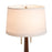 Nova California Taper 1 Light Table Lamp, Walnut Wood/Brass/White