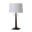 Nova California Taper 1 Light Table Lamp, Walnut Wood/Brass/White