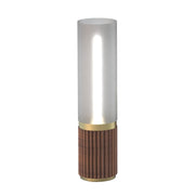 Nova of California Tambo 1Lt 18" Table Lamp, Brass/Walnut - 1010801WB