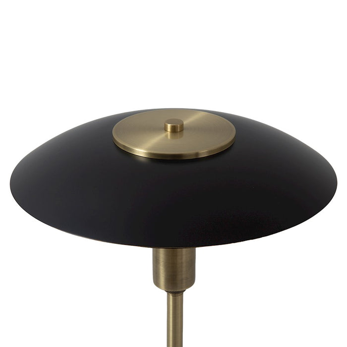 Nova California Rancho Mirage 1 Light Table Lamp, Black/Brass/Black