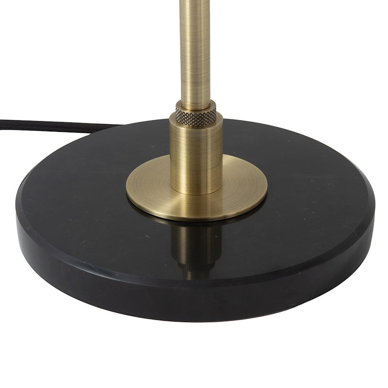 Nova California Rancho Mirage 16in 1-Light Table Lamp | Mid-Century Modern Matte Black and Weathered Brass Steel | Living Room & | Model 1010824MB
