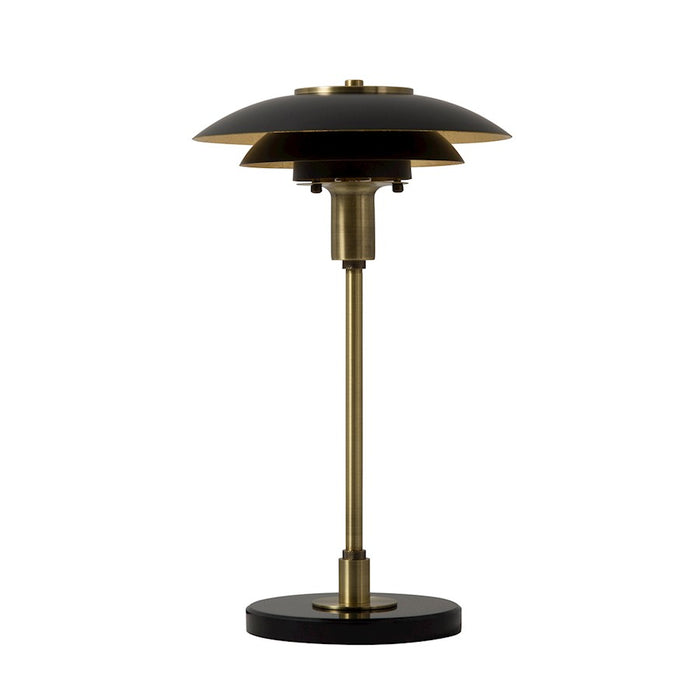 Nova California Rancho Mirage 1 Light Table Lamp, Black/Brass/Black