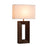 Nova California Julie Standing 1Lt Table Lamp, Walnut/Brass/White - 1010830DW