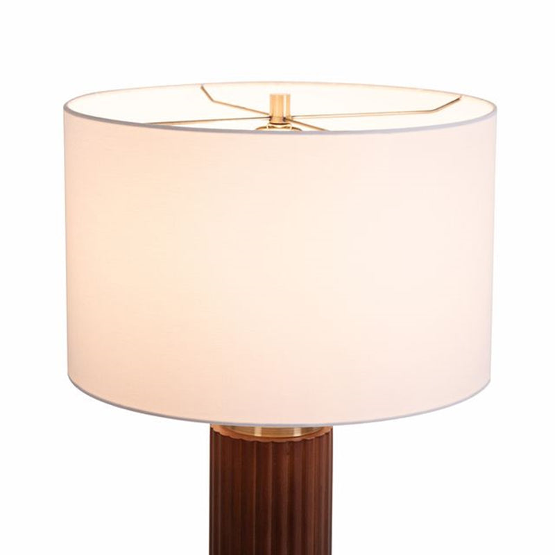 Nova California Tambo 1-Light Table Lamp | Mid-Century Dark Walnut Wood and Weathered Brass | Living Room & Bedroom | Model 1010832DW
