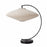 Nova California Roswell 1 Light Table Lamp, Matte Black/White Linen