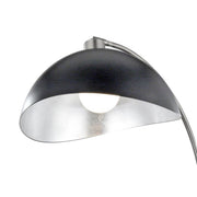 Nova California Luna Bella 25in Table Lamp | Mid-Century Modern Antique Nickel and Matte Black Metal with Silver Leaf | Living Room | Model 1011017AN