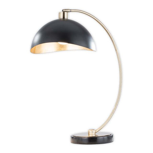 Nova California Luna Bella 25in Table Lamp | Mid-Century Modern Weathered Brass and Matte Black Metal with Gold Leaf | Living Room | Model 1011017WB