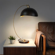 Nova California Luna Bella 25in Table Lamp | Mid-Century Modern Weathered Brass and Matte Black Metal with Gold Leaf | Living Room | Model 1011017WB