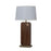 Nova California Laurel 1 Light Table Lamp, Dark Walnut/Brass/White