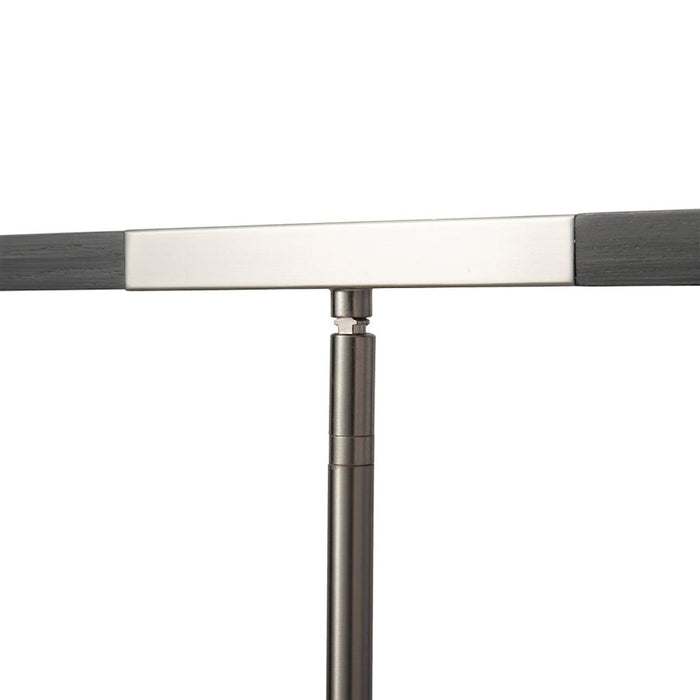 Nova California Port 35" Table Lamp, Charcoal Gray Wood/Nickel