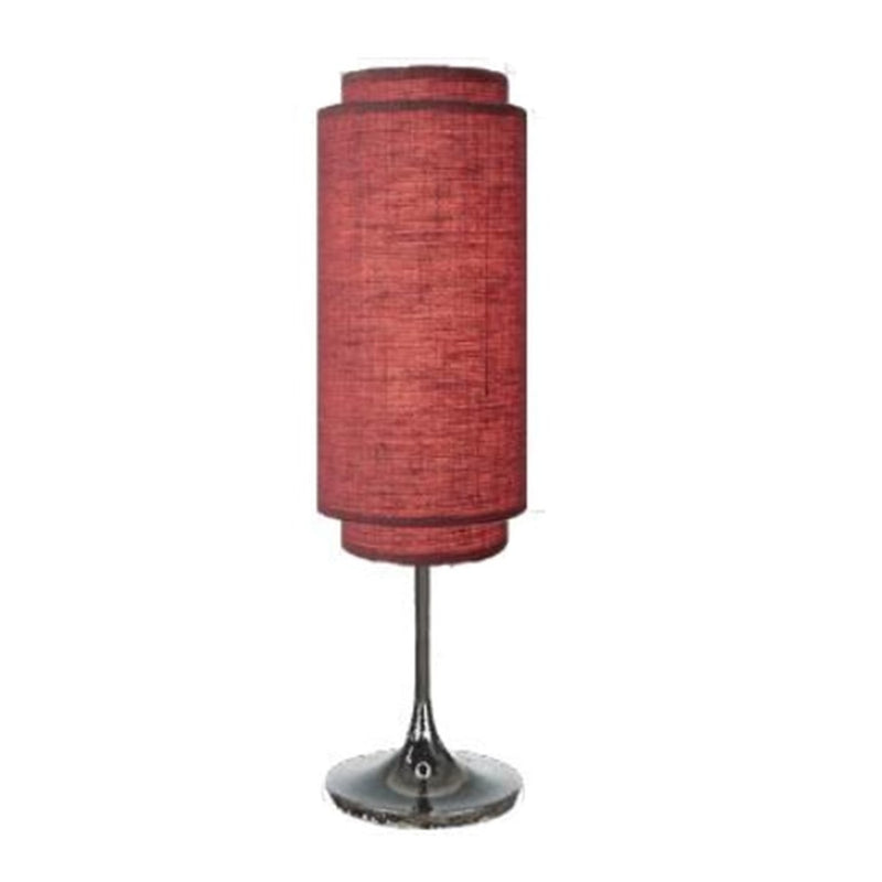 Nova of California Lollipop 1Lt Table Lamp, Black Nickel/Crimson Red - 1011803BN